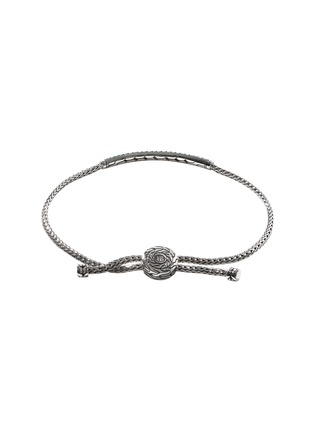Detail View - Click To Enlarge - JOHN HARDY - Classic Chain Sterling Silver Emerald Pull Through Bracelet — Size S-M