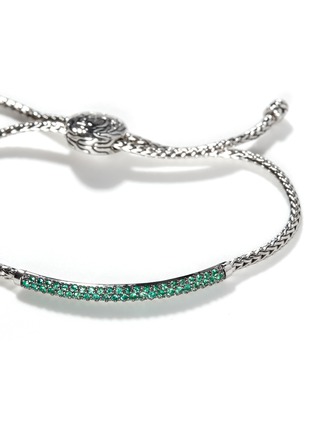  - JOHN HARDY - Classic Chain Sterling Silver Emerald Pull Through Bracelet — Size S-M