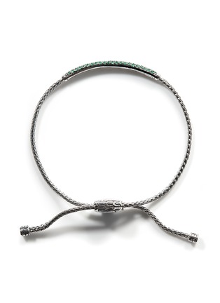  - JOHN HARDY - Classic Chain Sterling Silver Emerald Pull Through Bracelet — Size S-M