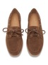 Detail View - Click To Enlarge - BRUNELLO CUCINELLI - Lace Up Suede Loafers