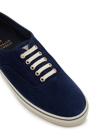 Detail View - Click To Enlarge - BRUNELLO CUCINELLI - Low Top Suede Men's Sneakers