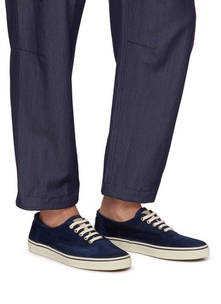 Figure View - Click To Enlarge - BRUNELLO CUCINELLI - Low Top Suede Men's Sneakers