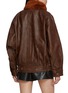 Back View - Click To Enlarge - R13 - Shearling Collar Leather Flight Jacket