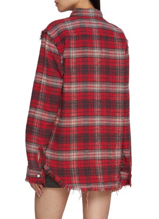Back View - Click To Enlarge - R13 - Shredded Seam Cotton Shirt