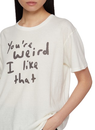  - R13 - You're Weird I Like That Print Cotton Cashmere T-Shirt