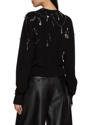 Back View - Click To Enlarge - R13 - Embellished Crewneck Merino Wool Sweater