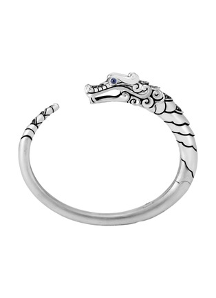 Detail View - Click To Enlarge - JOHN HARDY - Legends Naga Sterling Silver Sapphire Spinel  Kick Cuff — Size M