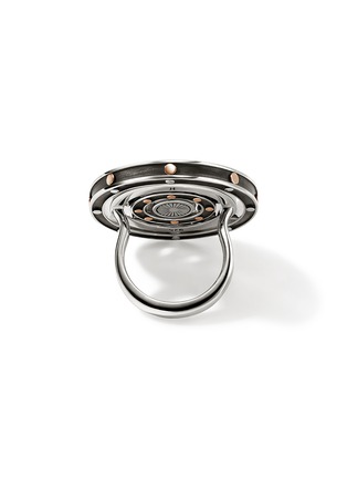 Detail View - Click To Enlarge - JOHN HARDY - Moon Door 18K Rose Gold Sterling Silver Pink Sapphire Mother Of Pearl Ring — Size 7