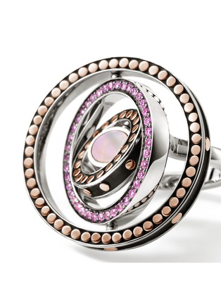 Detail View - Click To Enlarge - JOHN HARDY - Moon Door 18K Rose Gold Sterling Silver Pink Sapphire Mother Of Pearl Ring — Size 7