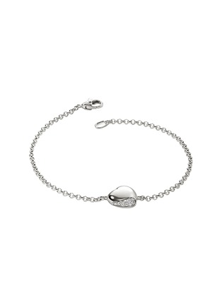 Detail View - Click To Enlarge - JOHN HARDY - Pebble Heart Sterling Silver Diamond Bracelet — Size US