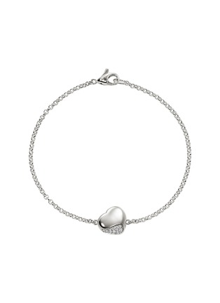Main View - Click To Enlarge - JOHN HARDY - Pebble Heart Sterling Silver Diamond Bracelet — Size US
