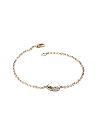 Detail View - Click To Enlarge - JOHN HARDY - Pebble Heart 14K Gold Diamond Bracelet — Size US