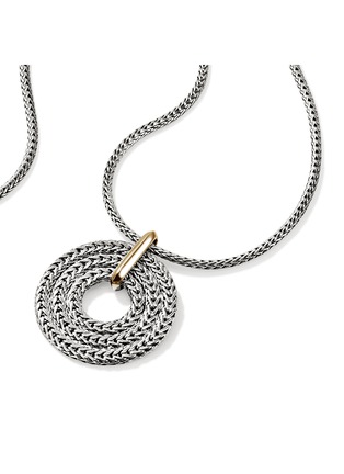  - JOHN HARDY - Rata 14K Gold Sterling Silver Pendant Necklace — Size 18-20