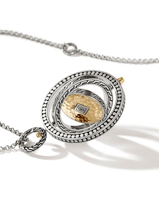  - JOHN HARDY - Moon Door Diamond Topaz Sapphire Garnet Ruby 18K Gold Sterling Silver Pendant Necklace — Size 28-30