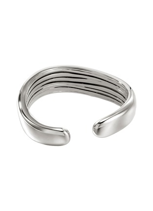 Detail View - Click To Enlarge - JOHN HARDY - Surf Sterling Silver Diamond Hinged Cuff — Size M