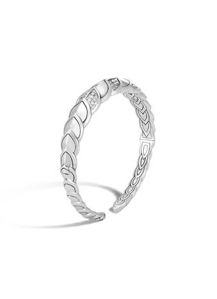 Detail View - Click To Enlarge - JOHN HARDY - Legends Naga Sterling Silver Diamond Flex Cuff — Size M