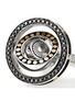  - JOHN HARDY - Moon Door 18K Gold Sterling Silver Black Sapphire Mother Of Pearl Ring — Size 6