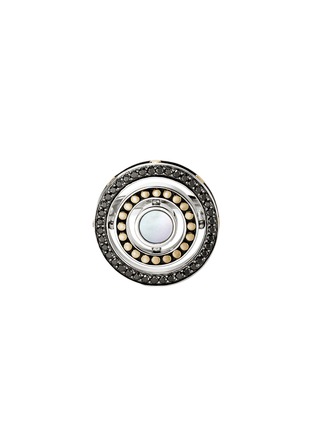 Main View - Click To Enlarge - JOHN HARDY - Moon Door 18K Gold Sterling Silver Black Sapphire Mother Of Pearl Ring — Size 6