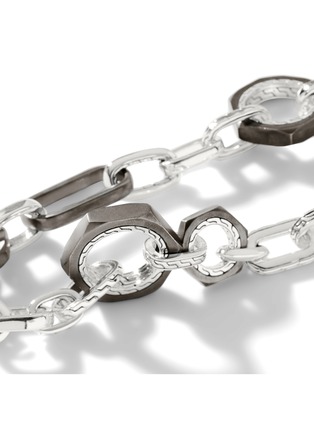  - JOHN HARDY - Classic Chain Sterling Silver Black Rhodium Link Bracelet — Size UM