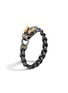 Detail View - Click To Enlarge - JOHN HARDY - Legends Naga Gold Sterling Silver Ruby Braided Chain Bracelet — Size M