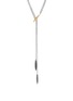 Detail View - Click To Enlarge - JOHN HARDY - Classic Chain 18K Gold Sterling Silver Black Sapphire Spinel Spear Necklace — Size 25