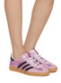 Figure View - Click To Enlarge - ADIDAS - Gazelle Indoor Leather Low Top Women's Sneakers