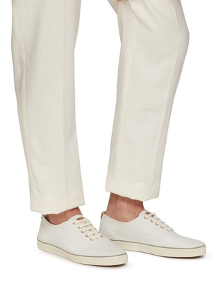 Figure View - Click To Enlarge - BRUNELLO CUCINELLI - Low Top Cotton Men's Sneakers