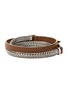 Detail View - Click To Enlarge - JOHN HARDY - Icon Extension Sterling Small Flat Chain Leather Triple Wrap Bracelet — Size UM
