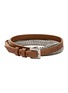 Main View - Click To Enlarge - JOHN HARDY - Icon Extension Sterling Small Flat Chain Leather Triple Wrap Bracelet — Size UM