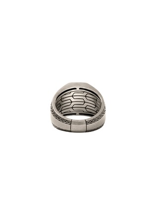 Detail View - Click To Enlarge - JOHN HARDY - ID Onyx Sterling Silver Anchor Signet Ring — Size 10
