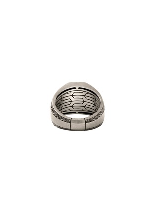 Detail View - Click To Enlarge - JOHN HARDY - ID Onyx Sterling Silver Anchor Signet Ring — Size 9