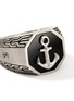  - JOHN HARDY - ID Onyx Sterling Silver Anchor Signet Ring — Size 9