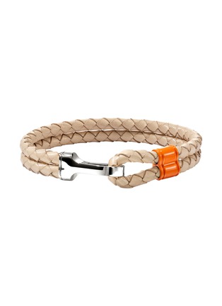 Main View - Click To Enlarge - JOHN HARDY - Sterling Silver Enamel Leather Double Row Cord Bracelet — Size UL