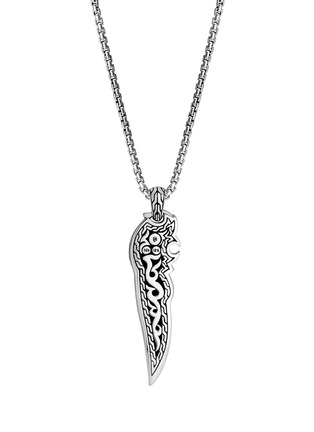Detail View - Click To Enlarge - JOHN HARDY - Classic Chain 18K Gold Sterling Silver Pendant Box Chain Necklace — Size 26