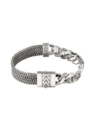 Detail View - Click To Enlarge - JOHN HARDY - Icon Sterling Silver Flat Chain Bracelet — Size UM