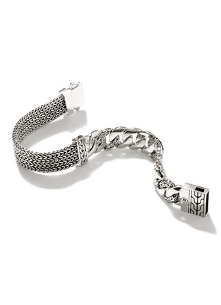 Detail View - Click To Enlarge - JOHN HARDY - Icon Sterling Silver Flat Chain Bracelet — Size UM