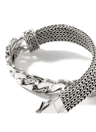  - JOHN HARDY - Icon Sterling Silver Flat Chain Bracelet — Size UM