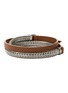 Detail View - Click To Enlarge - JOHN HARDY - Icon Extension Sterling Small Flat Chain Leather Triple Wrap Bracelet — Size UL