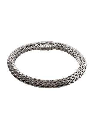 Detail View - Click To Enlarge - JOHN HARDY - Classic Chain Tiga Sterling Silver Black Rhodium Two Tone Bracelet — Size UL