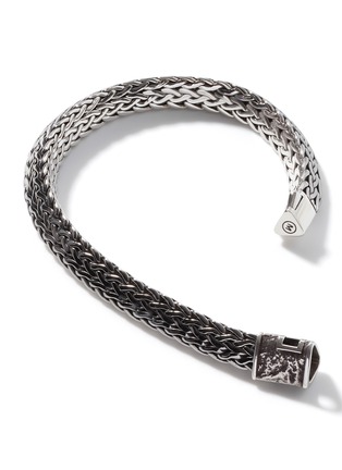 Detail View - Click To Enlarge - JOHN HARDY - Classic Chain Tiga Sterling Silver Black Rhodium Two Tone Bracelet — Size UL
