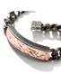  - JOHN HARDY - Classic Chain Sterling Silver Reticulated Bronze ID Bracelet — Size UL