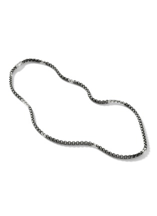 Detail View - Click To Enlarge - JOHN HARDY - Box Chain Sterling Silver Rhodium Necklace — Size 24