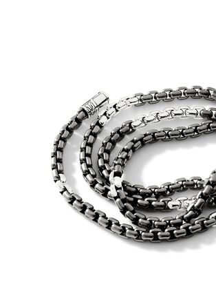 Detail View - Click To Enlarge - JOHN HARDY - Box Chain Sterling Silver Rhodium Necklace — Size 24