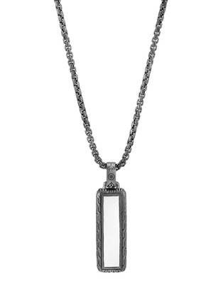 Detail View - Click To Enlarge - JOHN HARDY - Classic Chain 18K Gold Sterling Silver Jawan Pendant Box Chain Necklace — Size 26