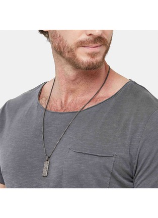 Detail View - Click To Enlarge - JOHN HARDY - Classic Chain 18K Gold Sterling Silver Jawan Pendant Box Chain Necklace — Size 26