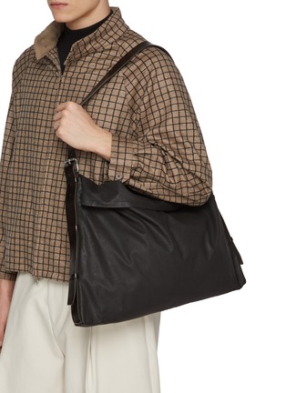 Figure View - Click To Enlarge - LEMAIRE - Medium Trench Pocket Leather Shoulder Bag