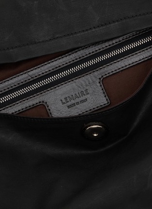 Detail View - Click To Enlarge - LEMAIRE - Small Trench Pocket Leather Shoulder Bag