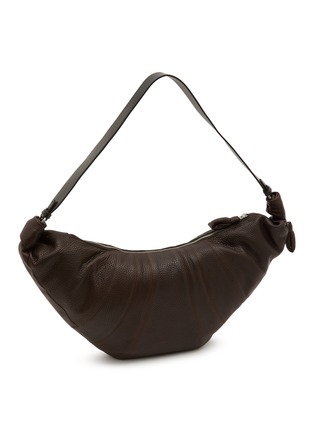 Detail View - Click To Enlarge - LEMAIRE - Large Rail Belt Leather Croissant Bag