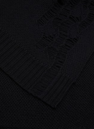 Detail View - Click To Enlarge - 10867 - Pal Destroyed Merino Wool Knit Shawl