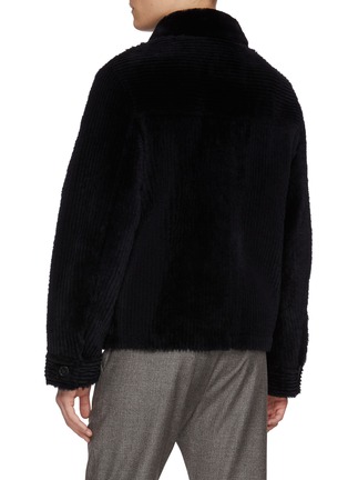Back View - Click To Enlarge - YVES SALOMON - Merino Wool Ribbed Jacket